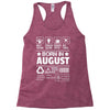Born In August Racerback Tank