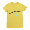 down the shore hooded Ladies Fitted T-Shirt