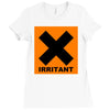irritant symbol joke Ladies Fitted T-Shirt