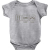 eat,sleep,game Baby Bodysuit