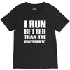i run better than the government V-Neck Tee