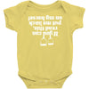 if you can read this put me back on my horse Baby Onesie