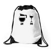 am pm Drawstring Bags