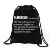 Feminism Noun Drawstring Bags