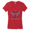 my hero is now my angel pancreatic cancer awareness Women's V-Neck T-Shirt