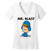 mr. blast Women's V-Neck T-Shirt