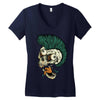 skull punk style Women's V-Neck T-Shirt