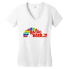 racing rainbow Women's V-Neck T-Shirt