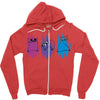 Colorful Cats Zipper Hoodie