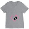 Custom baby girl name maternity design V-Neck Tee