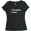 more nice than naughty Women's Triblend Scoop T-shirt