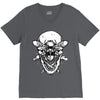 butter skull black V-Neck Tee
