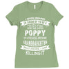 Super Cool Poppy Of A Freaking Awesome Granddaughter Ladies Fitted T-Shirt