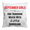 September Girls Throw Pillow