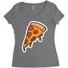 hot pizza Women's Triblend Scoop T-shirt