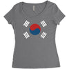 south korea international baseball Women's Triblend Scoop T-shirt