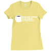 please stop talking it's too early coffee Ladies Fitted T-Shirt
