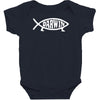 darwin'   fish Baby Bodysuit