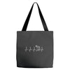 fishing heartbeat Tote Bags