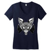 bat ornate Women's V-Neck T-Shirt