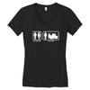 Drums - Problem Solved - Mens Funny Women's V-Neck T-Shirt