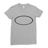 black oval Ladies Fitted T-Shirt