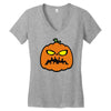 pumpkin zombie Women's V-Neck T-Shirt