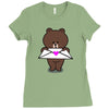 brown Ladies Fitted T-Shirt