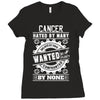 Cancer Hated By Many Wanted By Plenty Ladies Fitted T-Shirt