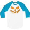 scary pumpkin face halloween 3/4 Sleeve Shirt
