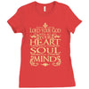 love the lord your god heart soul mind Ladies Fitted T-Shirt