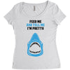 Feed Me and Tell Me I'm Pretty Baby Boy Women's Triblend Scoop T-shirt