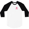 Pixeled Pink Ribbon 3/4 Sleeve Shirt