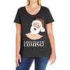 santa is coming Ladies Curvy T-Shirt