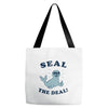 seal the deal Tote Bags