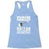 weekend forcast guitar with a chance of drinking Racerback Tank