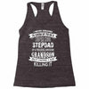 Super Cool Stepdad Of A Freaking Awesome Grandson Racerback Tank