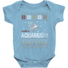 santa aquarius christmas ugly t shirts Baby Onesie