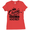 Queens Are Born In November Ladies Fitted T-Shirt
