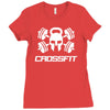 crossfit skull Ladies Fitted T-Shirt