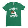 pawsitive catitude Ladies Fitted T-Shirt
