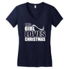 this girl loves christmas Women's V-Neck T-Shirt