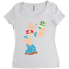 popeye spinach retro mens funny Women's Triblend Scoop T-shirt
