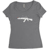 banksy style ak47 art   funny Women's Triblend Scoop T-shirt