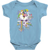 flying rainbow skull island Baby Onesie