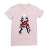 carcinoid cancer ribbon and rose Ladies Fitted T-Shirt