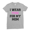 i wear pink for my mom breast cancer Ladies Fitted T-Shirt