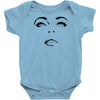 girl eye face black Baby Onesie