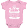 Queens Are Born In August Baby Onesie