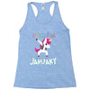 january  born unicorns Racerback Tank